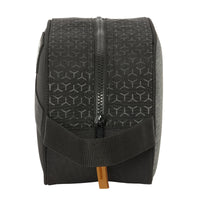 Reise-Toilettentasche BlackFit8 Old school Schwarz Grau Wiederverwertbar 26 x 15 x 12 cm