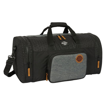 Sporttasche BlackFit8 Old school Schwarz Grau 55 x 26 x 27 cm