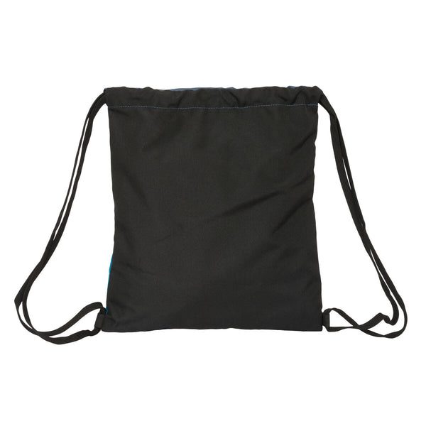 Rucksacktasche mit Bändern BlackFit8 California Blau Schwarz 35 x 40 x 1 cm