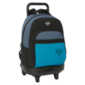 Schulrucksack mit Rädern BlackFit8 California Blau Schwarz 33 x 45 x 22 cm