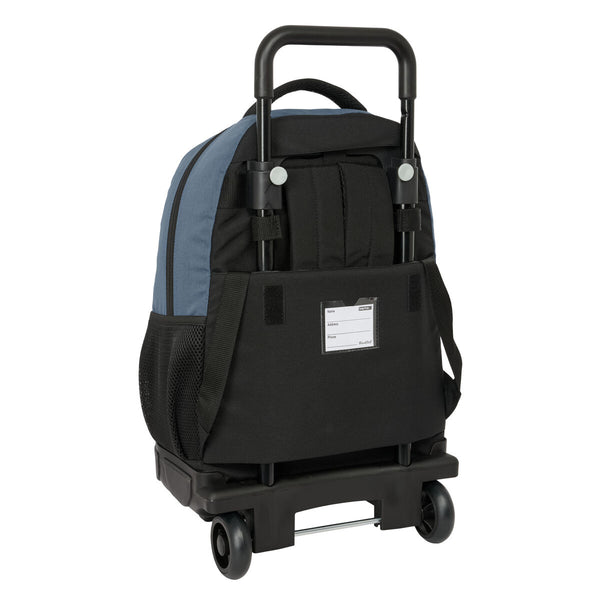 Schulrucksack mit Rädern BlackFit8 California Blau Schwarz 33 x 45 x 22 cm