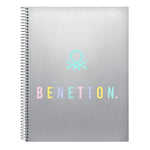 Notizbuch Benetton Silver Silberfarben A4 120 Blatt
