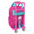 Schulrucksack mit Rädern Pinypon Blau Rosa 20 x 28 x 8 cm