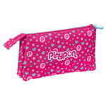 Zweifaches Mehrzweck-Etui Pinypon Blau Rosa 22 x 12 x 3 cm
