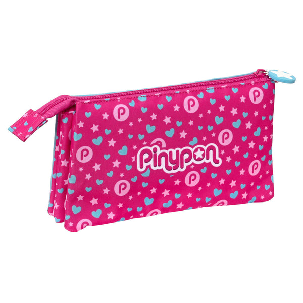 Zweifaches Mehrzweck-Etui Pinypon Blau Rosa 22 x 12 x 3 cm