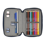 Doppel-Federtasche Munich Flash Marineblau 12.5 x 19.5 x 4 cm (28 Stücke)