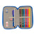 Doppel-Federtasche Cars Race ready Blau 12.5 x 19.5 x 4 cm (28 Stücke)
