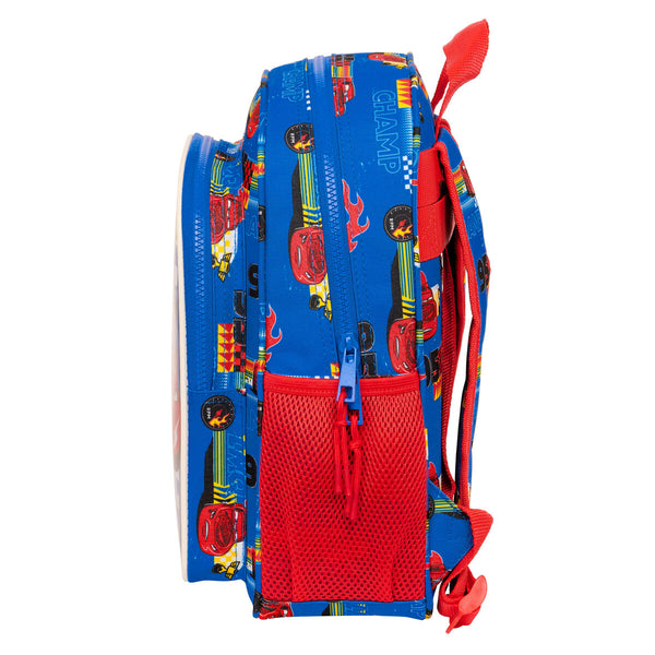 Schulrucksack Cars Race ready Blau 27 x 33 x 10 cm