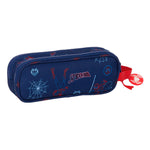 Zweifaches Mehrzweck-Etui Spider-Man Neon Marineblau 21 x 8 x 6 cm