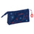 Zweifaches Mehrzweck-Etui Spider-Man Neon Marineblau 22 x 12 x 3 cm