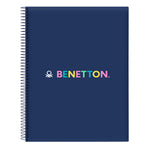 Notizbuch Benetton Cool Marineblau A4 120 Blatt