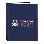 Ringbuch Benetton Varsity Marineblau A4 26.5 x 33 x 4 cm