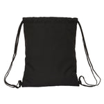 Rucksacktasche mit Bändern Kappa Black Schwarz 35 x 40 x 1 cm