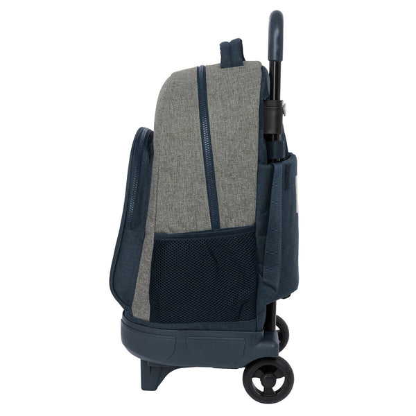 Schulrucksack mit Rädern Safta Blau Grau 33 x 22 x 45 cm