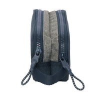 Zweifaches Mehrzweck-Etui Kappa Dark navy Grau Marineblau 21 x 8 x 6 cm