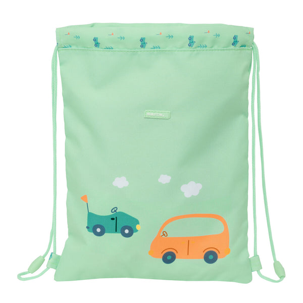 Rucksacktasche mit Bändern Safta Coches grün 26 x 34 x 1 cm