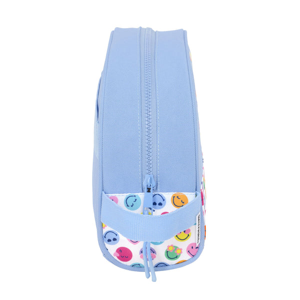 Reise-Toilettentasche Smiley Joyful Bunt Hellblau Wiederverwertbar 28 x 18 x 10 cm