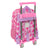 Schulrucksack mit Rädern Barbie Love Rosa 26 x 34 x 11 cm