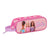 Zweifaches Mehrzweck-Etui Barbie Love Rosa 21 x 8 x 6 cm