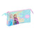 Dreifaches Mehrzweck-Etui Frozen Cool days Violett Himmelsblau 22 x 12 x 3 cm