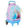 Schulrucksack mit Rädern Frozen Cool days Violett Himmelsblau 33 x 45 x 22 cm