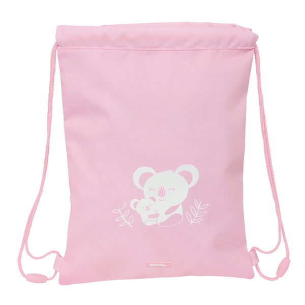 Rucksacktasche mit Bändern Safta Koala Rosa 26 x 34 x 1 cm