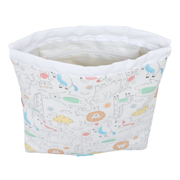 Rucksacktasche mit Bändern Safta Zoo Beige 26 x 34 x 1 cm