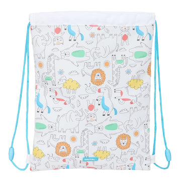 Rucksacktasche mit Bändern Safta Zoo Beige 26 x 34 x 1 cm