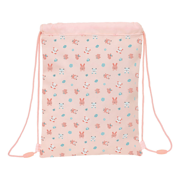 Rucksacktasche mit Bändern Safta Jirafa Koralle 26 x 34 x 1 cm