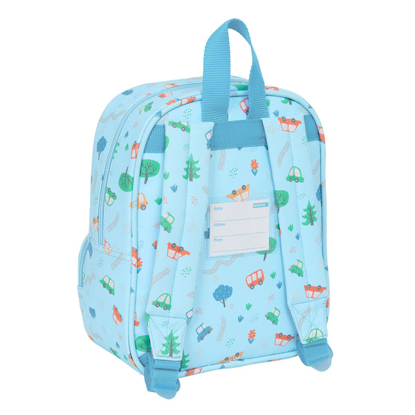 Kinderrucksack Safta Coches Blau 22 x 27 x 10 cm