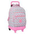 Schulrucksack mit Rädern Moos Flores Bunt 33 x 45 x 22 cm