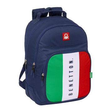 Schulrucksack Benetton Flag Marineblau 32 x 42 x 15 cm