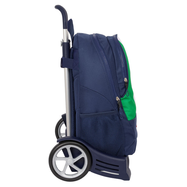 Schulrucksack mit Rädern Benetton Flag Marineblau 32 x 44 x 16 cm