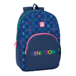 Schulrucksack Benetton Damero Marineblau 30 x 46 x 14 cm