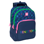 Schulrucksack Benetton Damero Marineblau 32 x 42 x 15 cm