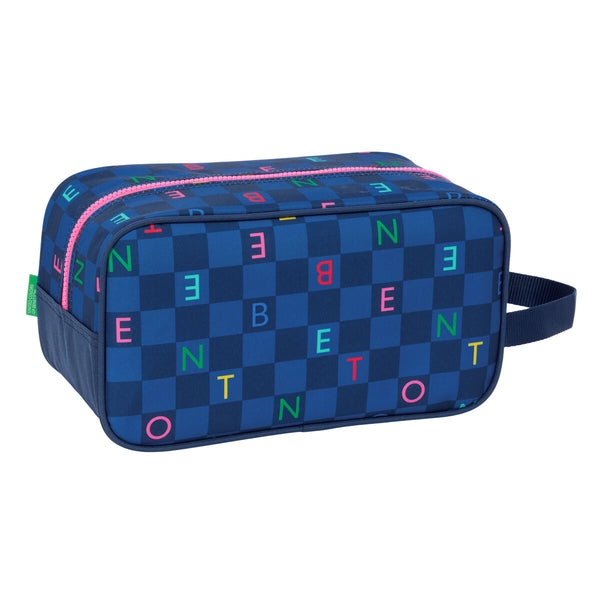 Schuhtasche für die Reise Benetton Damero Marineblau 29 x 15 x 14 cm