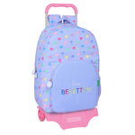 Schulrucksack mit Rädern Benetton Lila Lila 30 x 46 x 14 cm