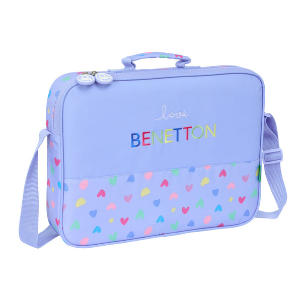 Schulrucksack Benetton Lila Lila 38 x 28 x 6 cm