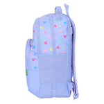 Schulrucksack Benetton Lila Lila 32 x 42 x 15 cm