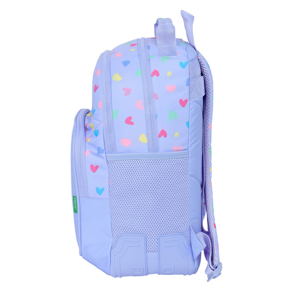 Schulrucksack Benetton Lila Lila 32 x 42 x 15 cm