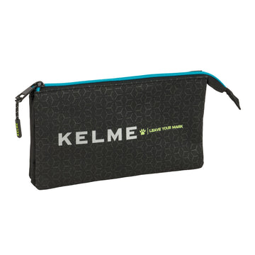 Dreifaches Mehrzweck-Etui Kelme Iron Schwarz 22 x 12 x 3 cm
