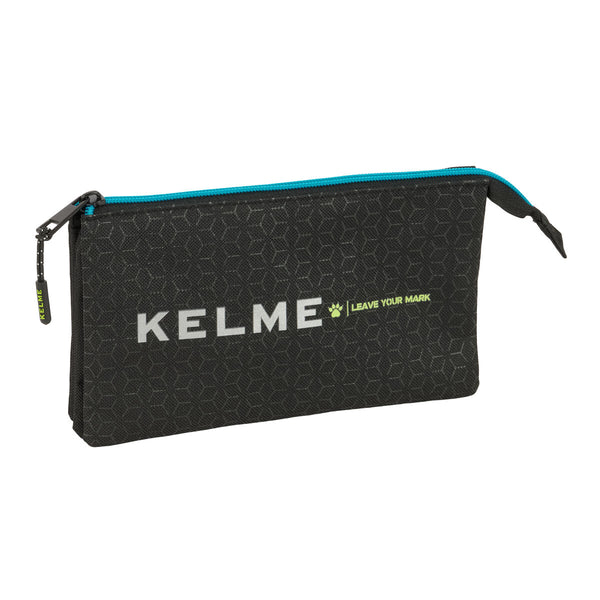 Dreifaches Mehrzweck-Etui Kelme Iron Schwarz 22 x 12 x 3 cm