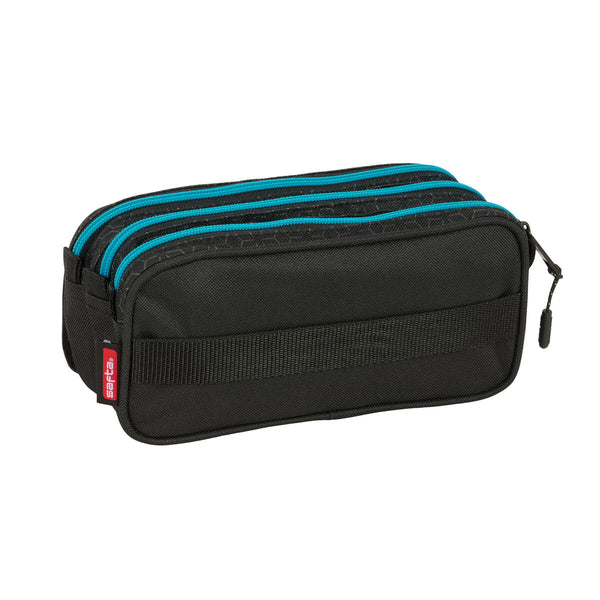 Dreifaches Mehrzweck-Etui Kelme Iron Schwarz 21,5 x 10 x 8 cm