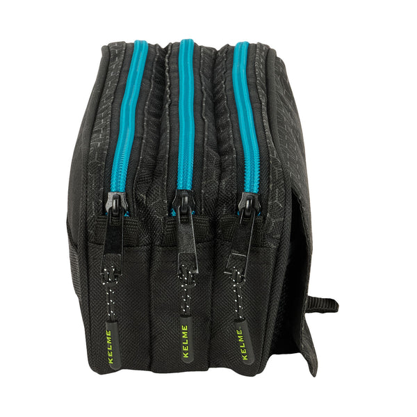 Dreifaches Mehrzweck-Etui Kelme Iron Schwarz 21,5 x 10 x 8 cm