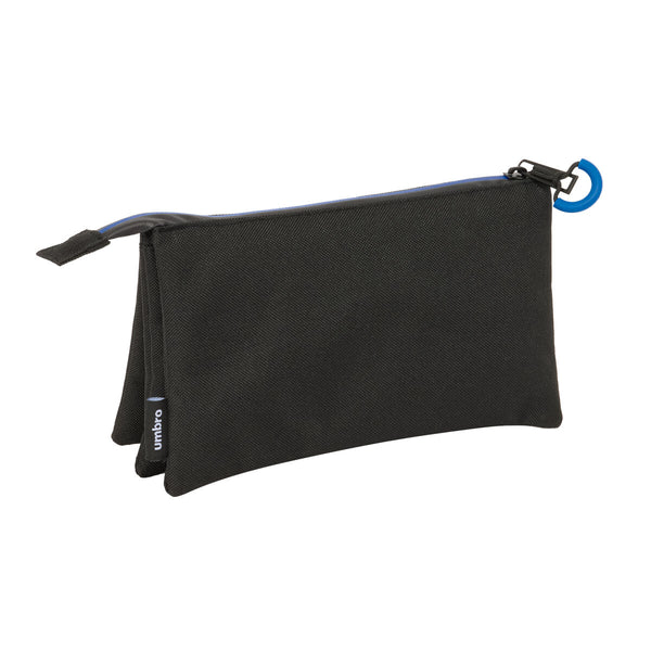 Dreifaches Mehrzweck-Etui Kelme Jet black Schwarz 22 x 12 x 3 cm