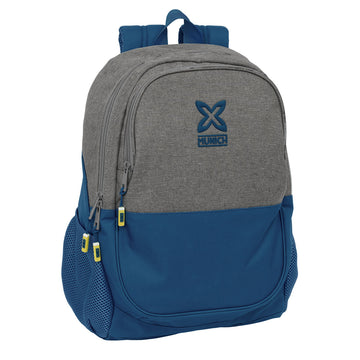 Schulrucksack Munich Street Blau Grau 32 x 44 x 16 cm