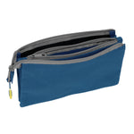 Dreifaches Mehrzweck-Etui Munich Street Blau Grau 22 x 12 x 3 cm
