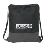 Rucksacktasche mit Bändern Munich Topo Schwarz 35 x 40 x 1 cm