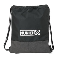 Rucksacktasche mit Bändern Munich Topo Schwarz 35 x 40 x 1 cm