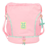 Rucksacktasche mit Bändern Munich Candy Rosa 35 x 40 x 1 cm